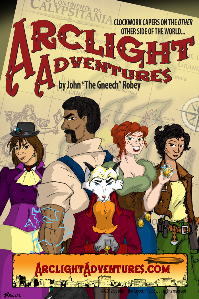 The front cover of the original Arclight Adventures comic.